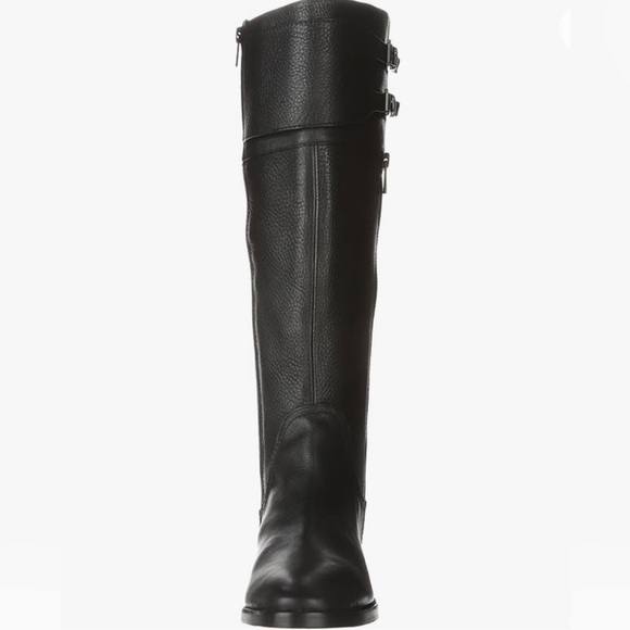 Arturo Chiang Knee-Length Black Leather Boots - Picture 5 of 12